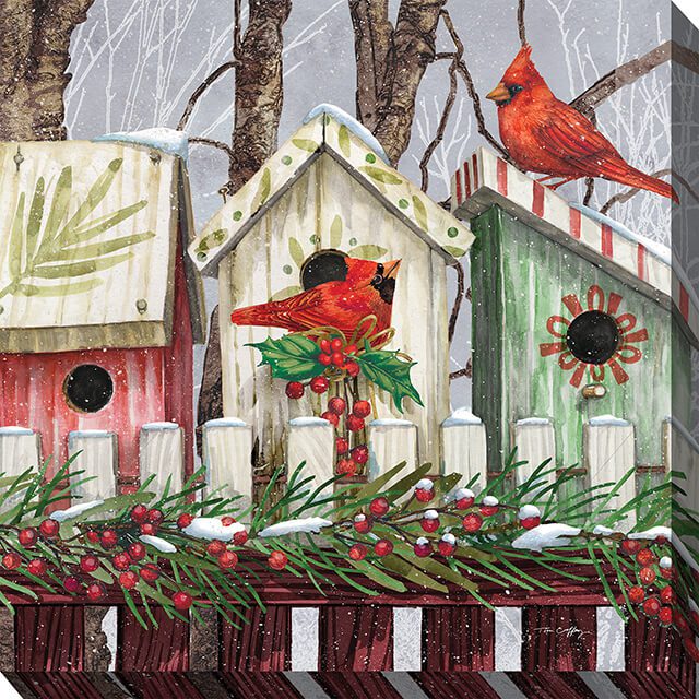 Holiday House Outdoor Canvas Wall Art