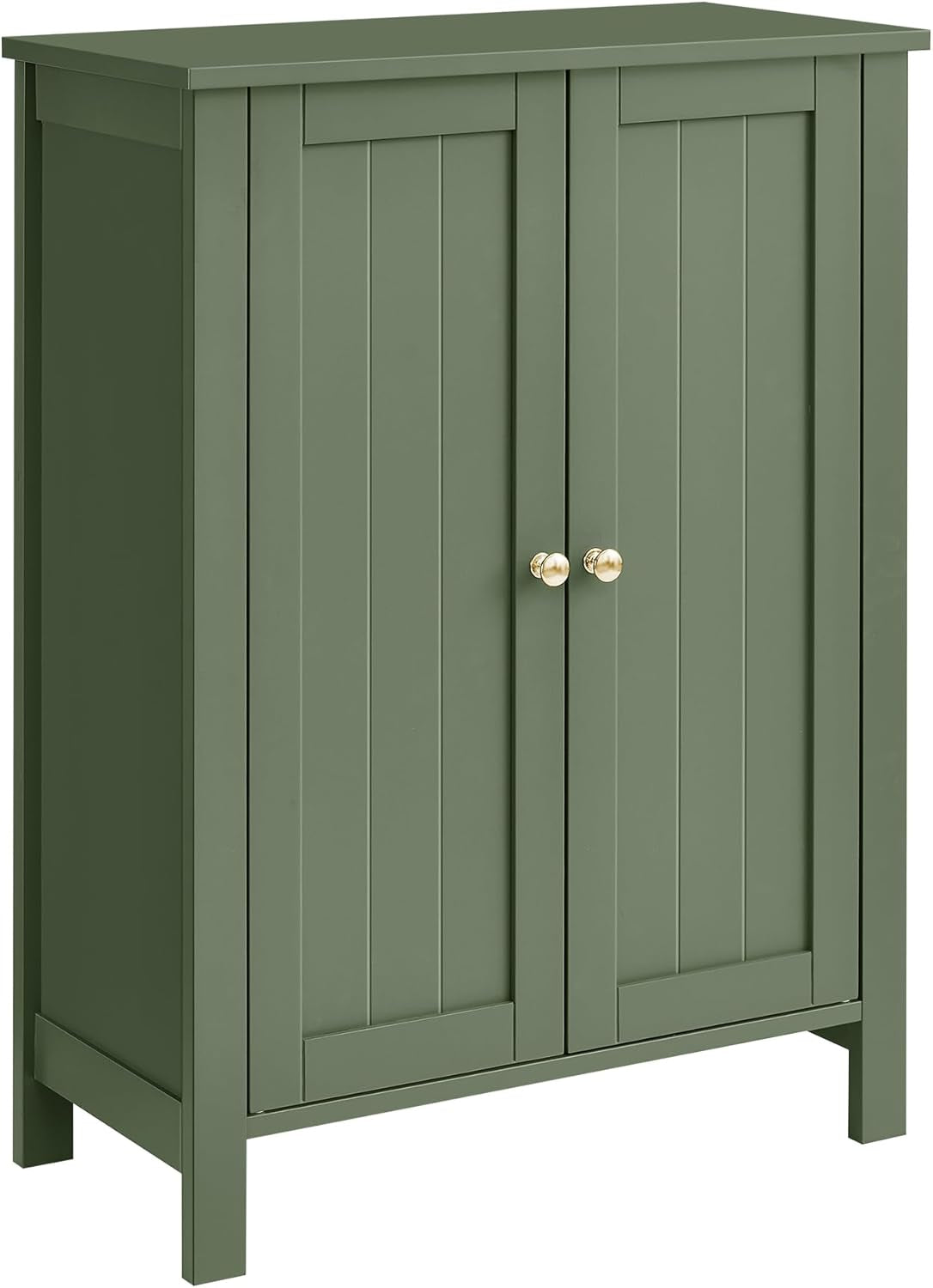 VASAGLE Floor Storage Cabinet, 2 Adjustable Shelves, 4 Doors,42.7" H | Freestanding Organizer Unit, Kitchen, gallery view 8