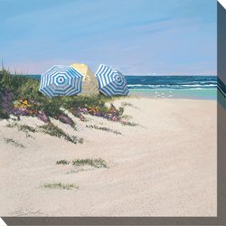 Beach Umbrellas Outdoor Canvas Wall Art