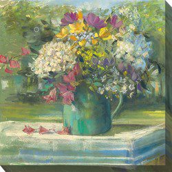Picnic Posies Outdoor Canvas Wall Art
