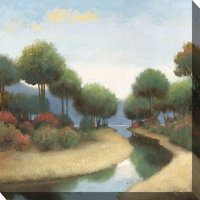 Soothing Stream Outdoor Canvas Wall Art