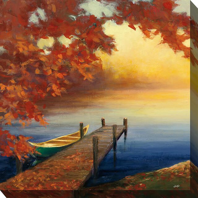 Autumn Dock Outdoor Canvas Wall Art