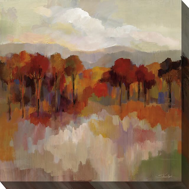 Forest In Fall Outdoor Canvas Wall Art