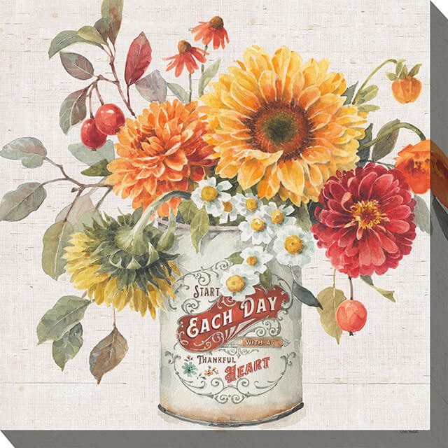 Thankful Heart Outdoor Canvas Wall Art