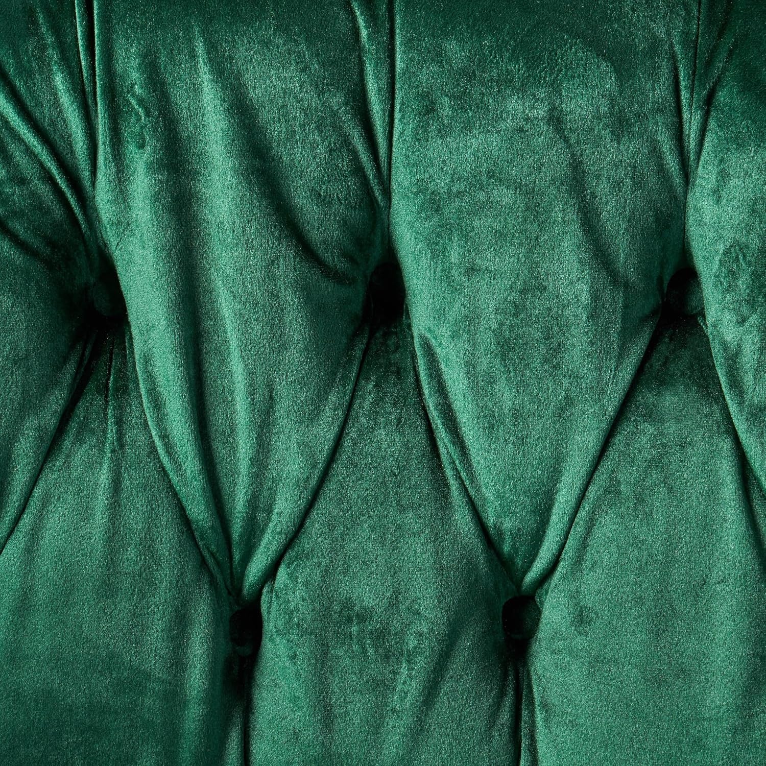 Macro view of deep button-tufting and velvet texture on the loveseat back