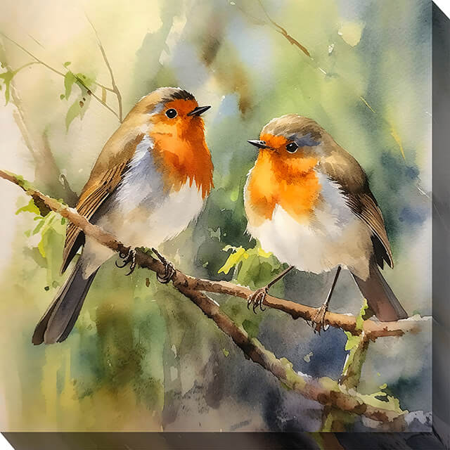 Feathered Friends Outdoor Canvas Wall Art