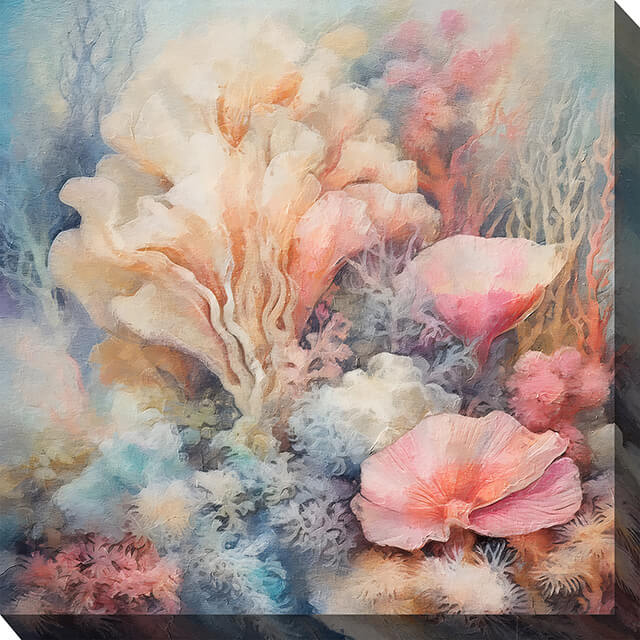 Soft Coral No1 Outdoor Canvas Wall Art