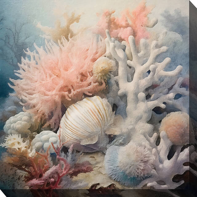 Soft Coral No2 Outdoor Canvas Wall Art