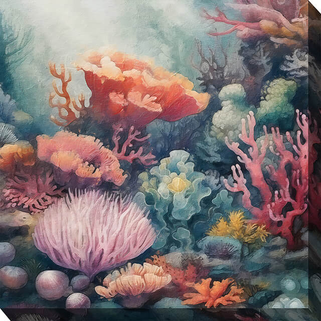Bright Coral No2 Outdoor Canvas Wall Art