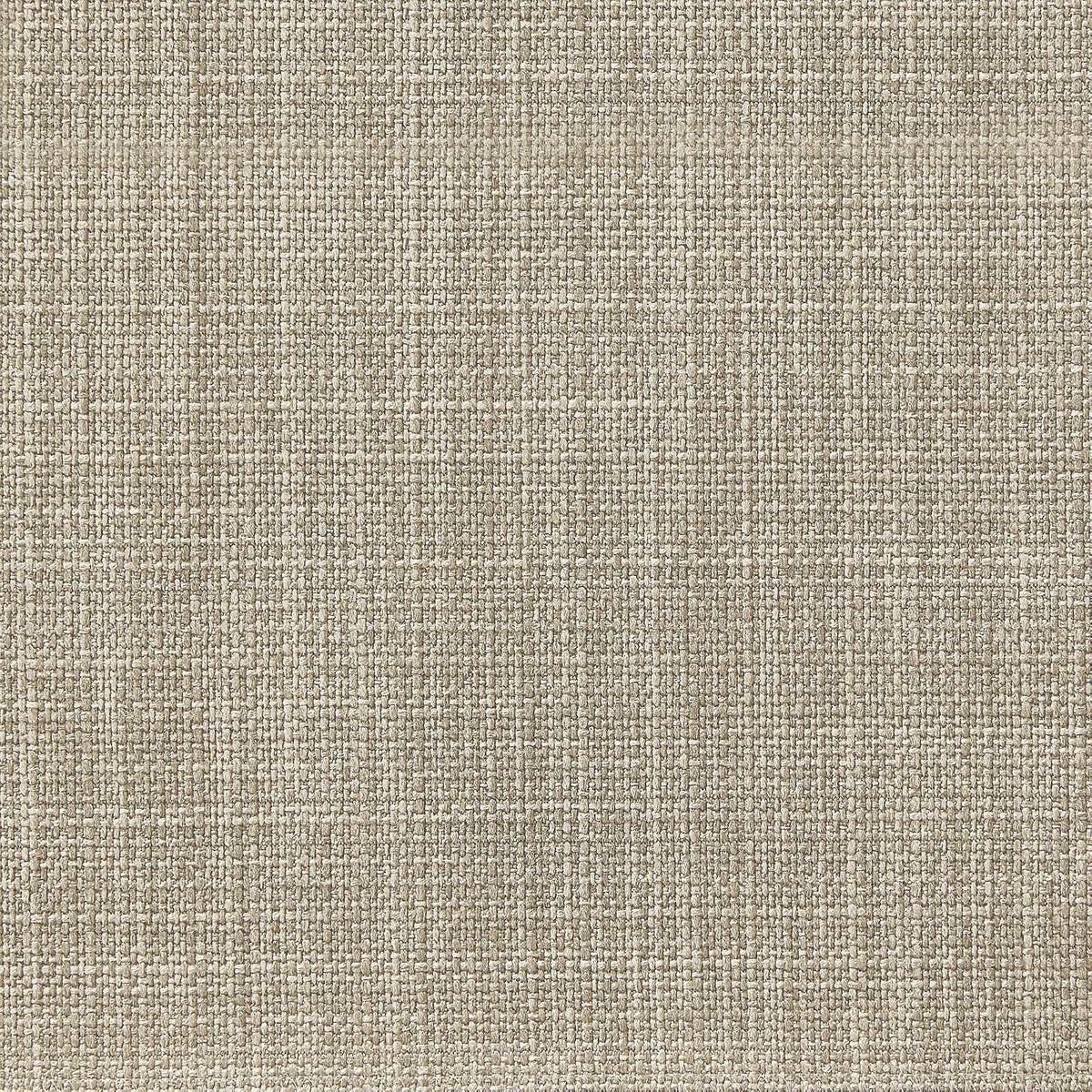 Close-up of burlap beige linen-inspired fabric texture for the ottoman upholstery