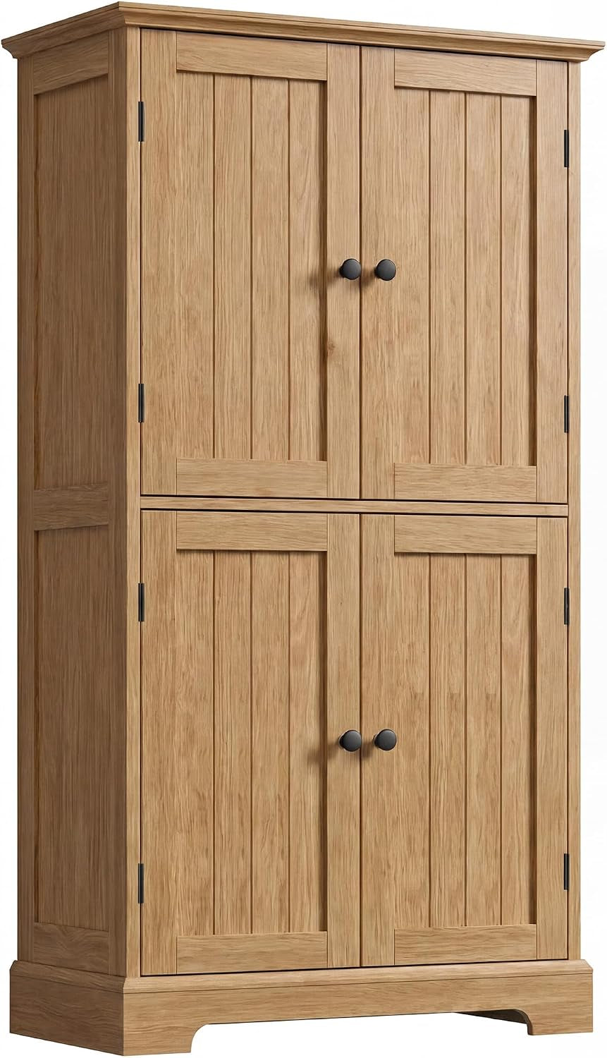 ChooChoo Bathroom Floor Cabinet with Adjustable Shelves | Bathroom Storage Cabinet, 4 Doors, Freestanding, gallery view 10