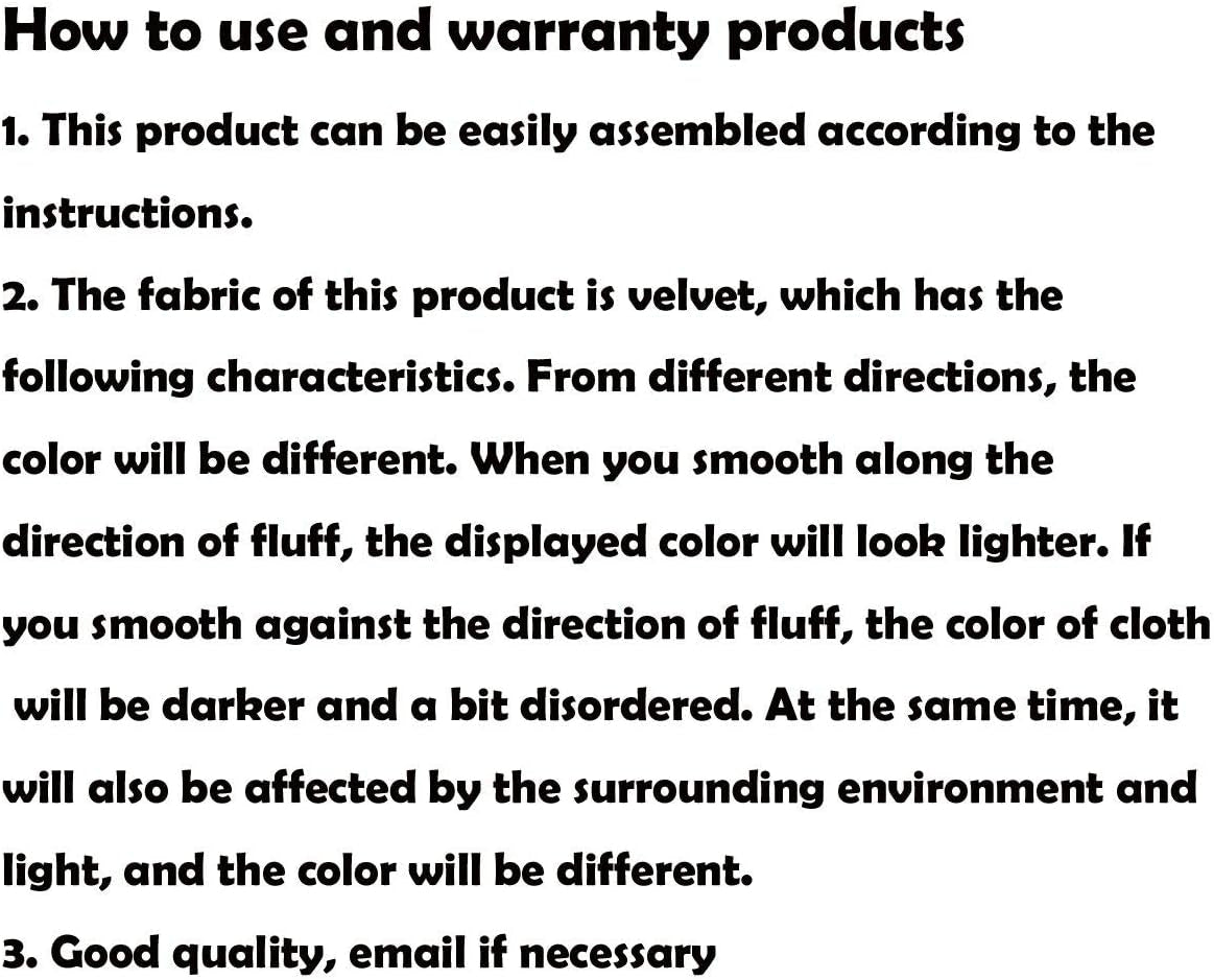 Photograph of a printed instruction/warranty page laid out in large bold text
