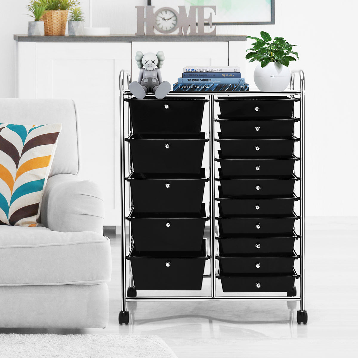 15 Drawers Rolling Storage Cart Organizer
