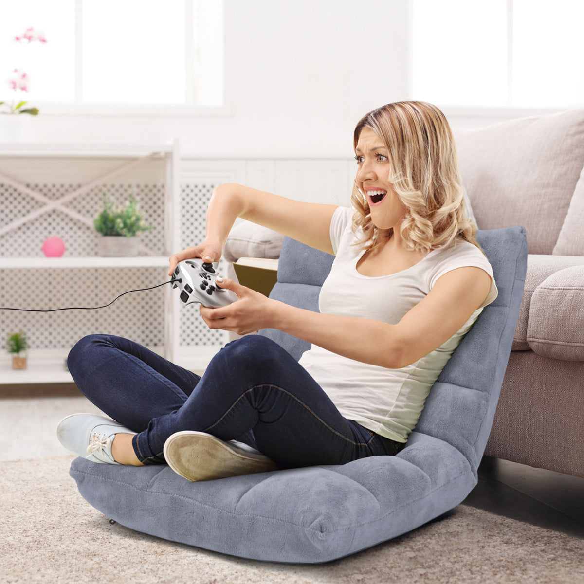 Adjustable 14-position Cushioned Floor Chair