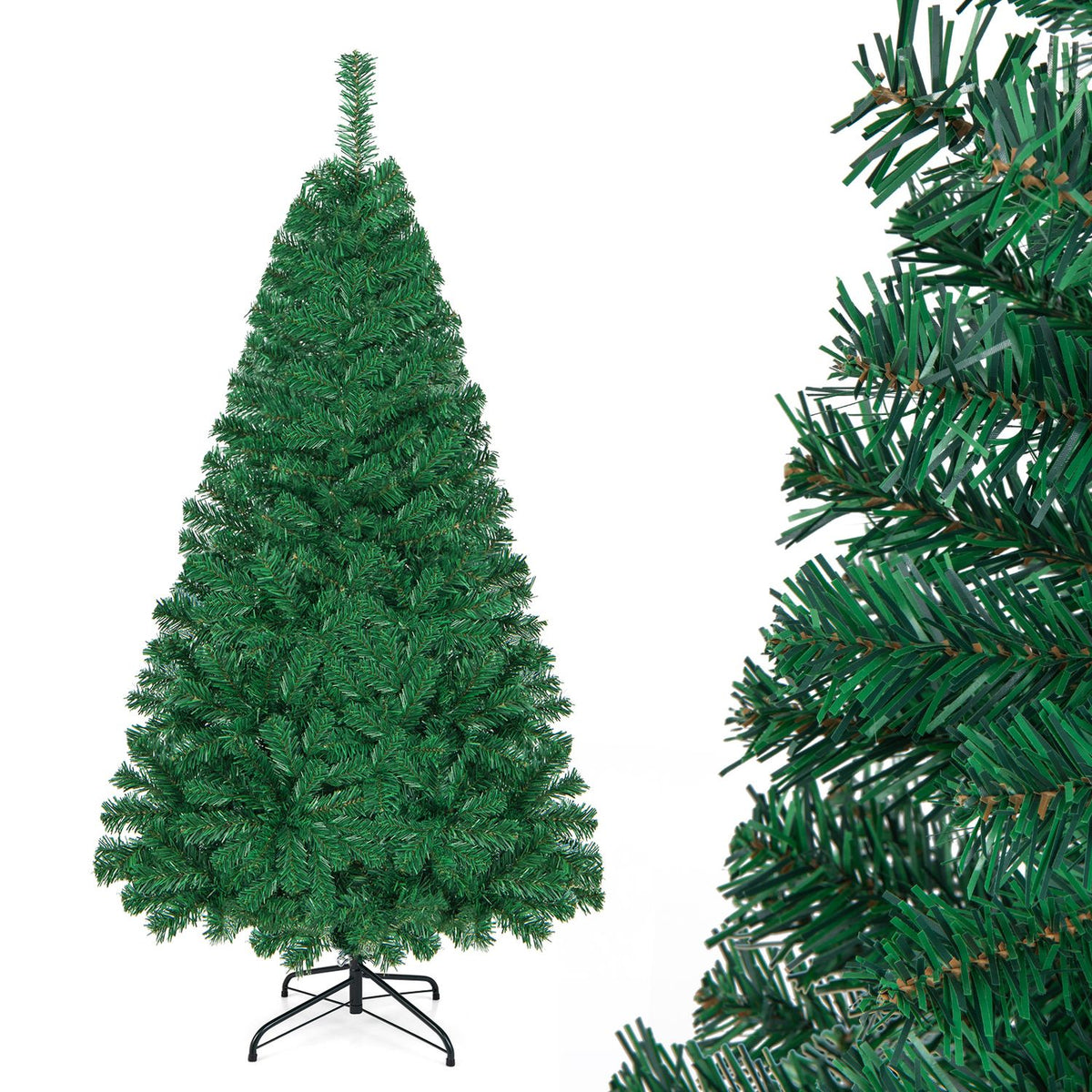 Artificial PVC Christmas Tree with Solid Metal Stand