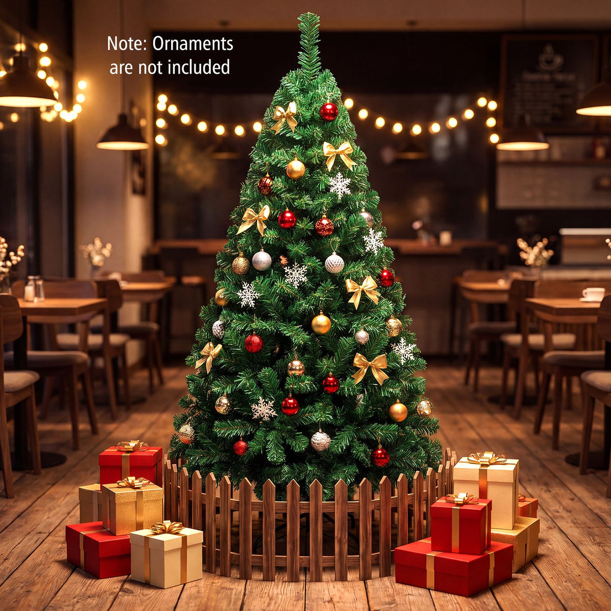 Artificial PVC Christmas Tree with Solid Metal Stand