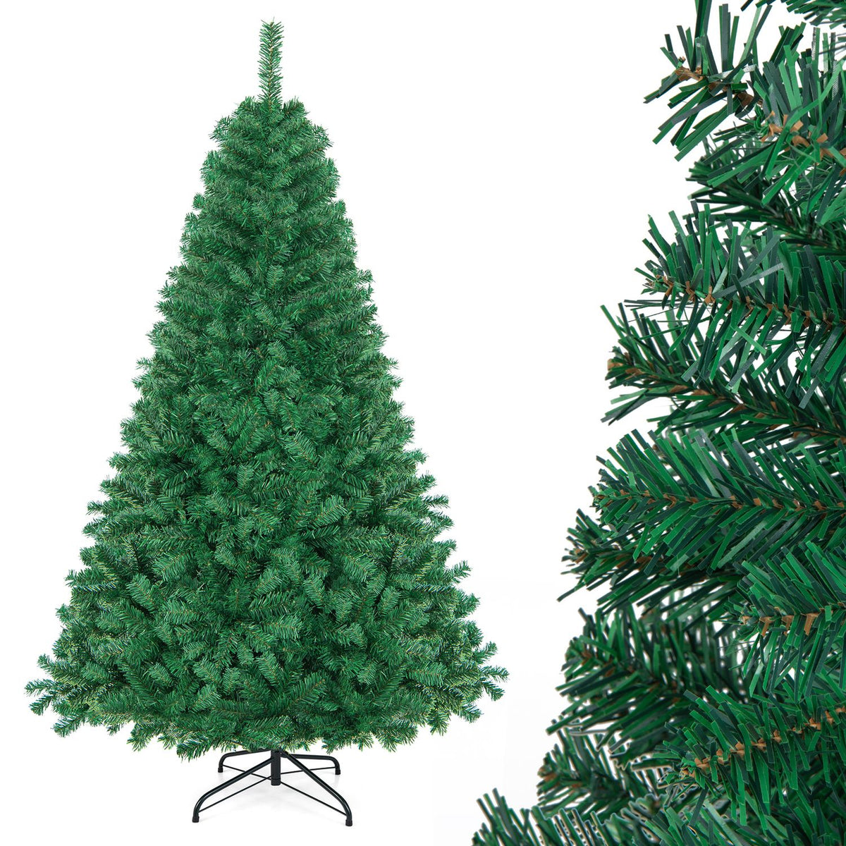 Artificial PVC Christmas Tree with Solid Metal Stand