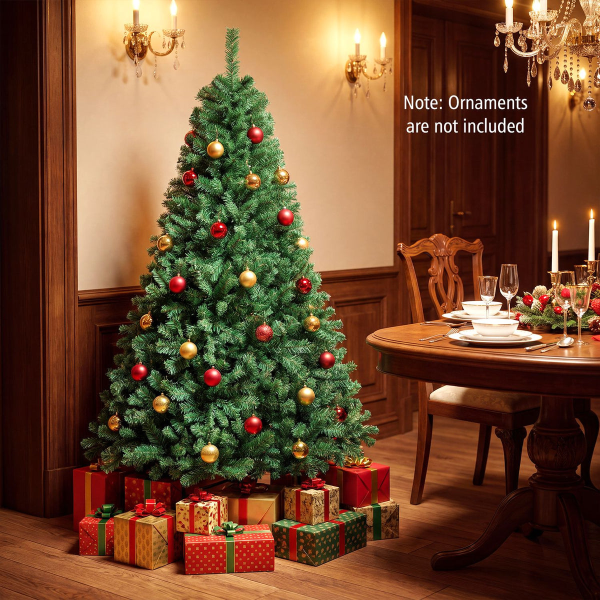 Artificial PVC Christmas Tree with Solid Metal Stand