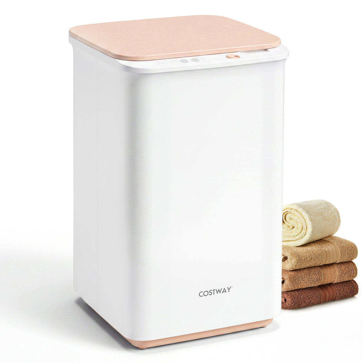 Heated Towel Warmer with 4 Heat Timer and Auto Shut Off for Oversized Towels, White