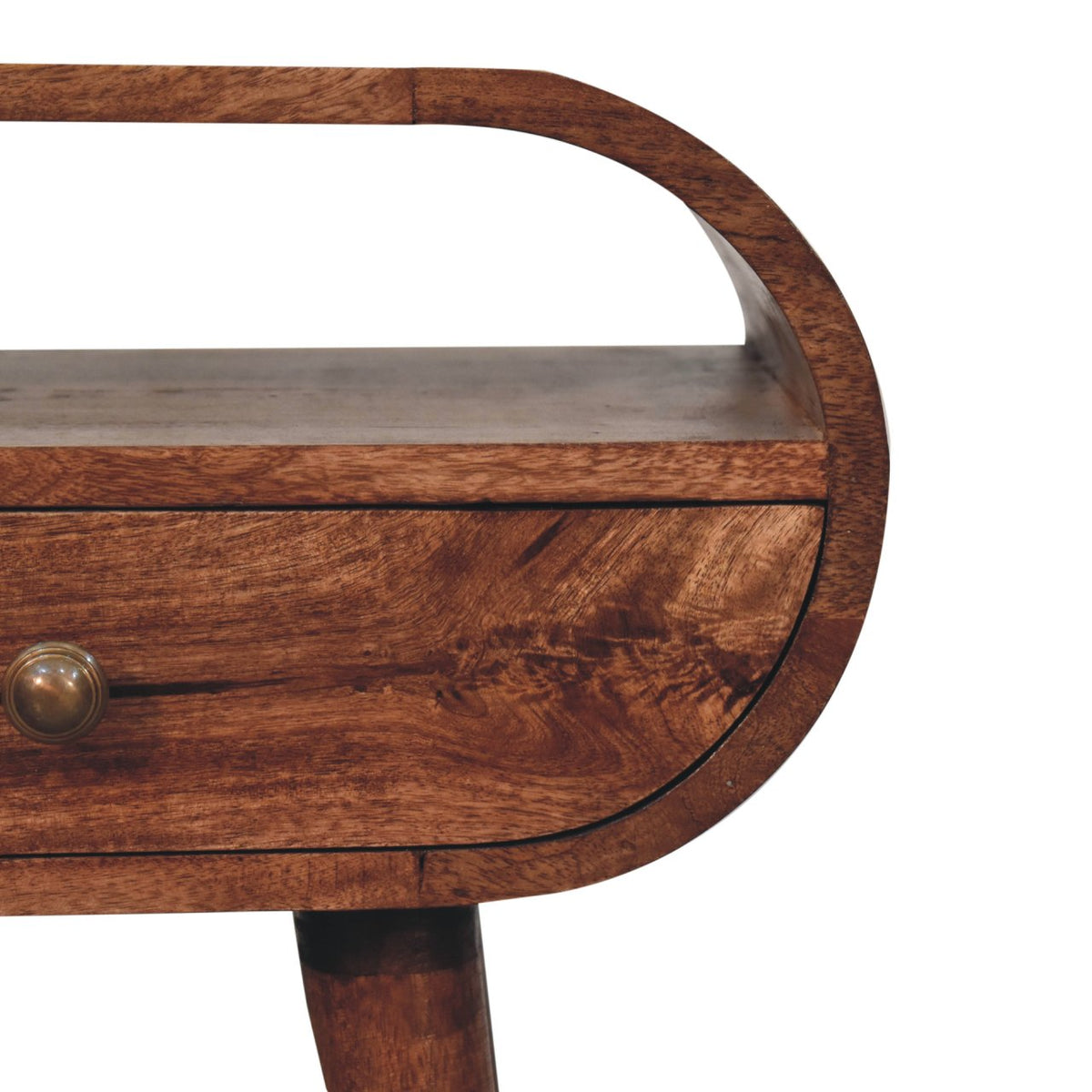 Circular Bedside Table with Open Slot