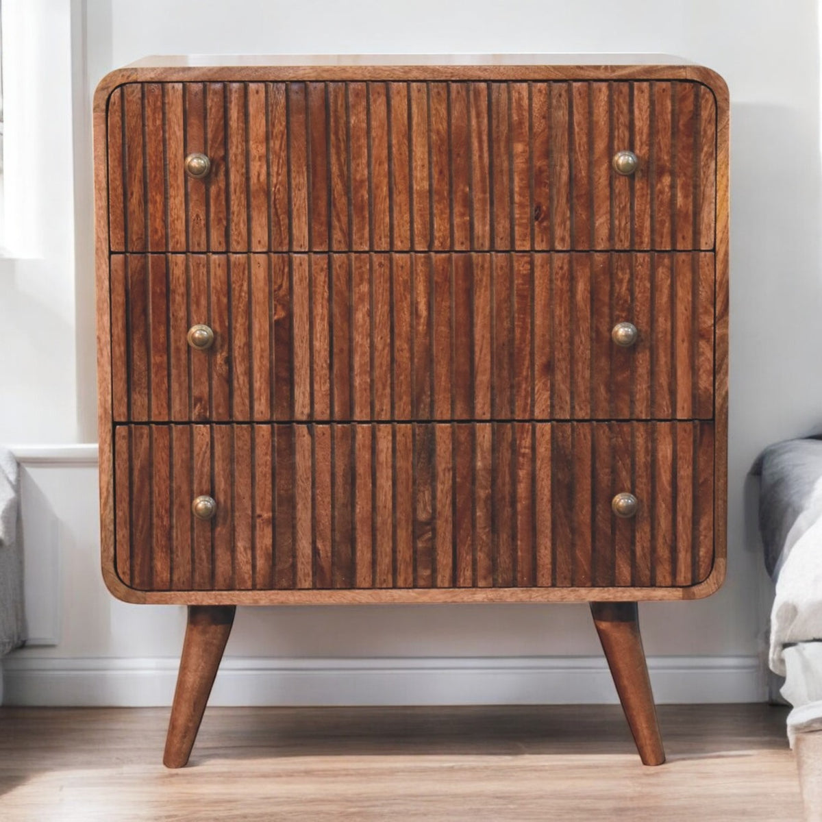 Honey Caramel T-bar Ridged Chest
