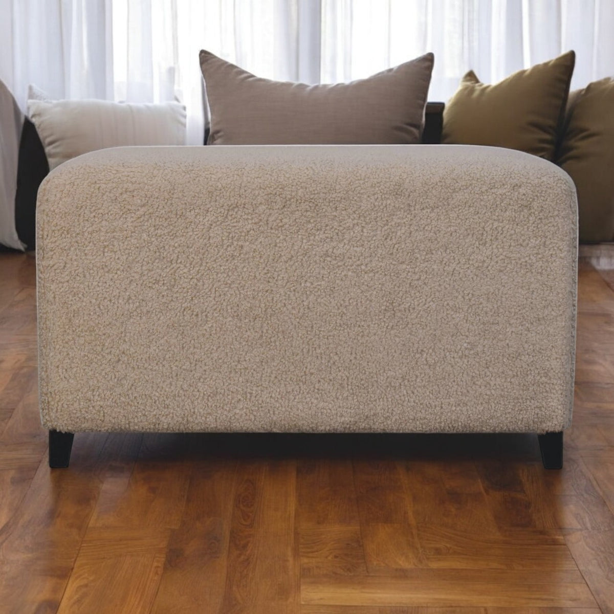 Bliss Cream Bouclé Ottoman