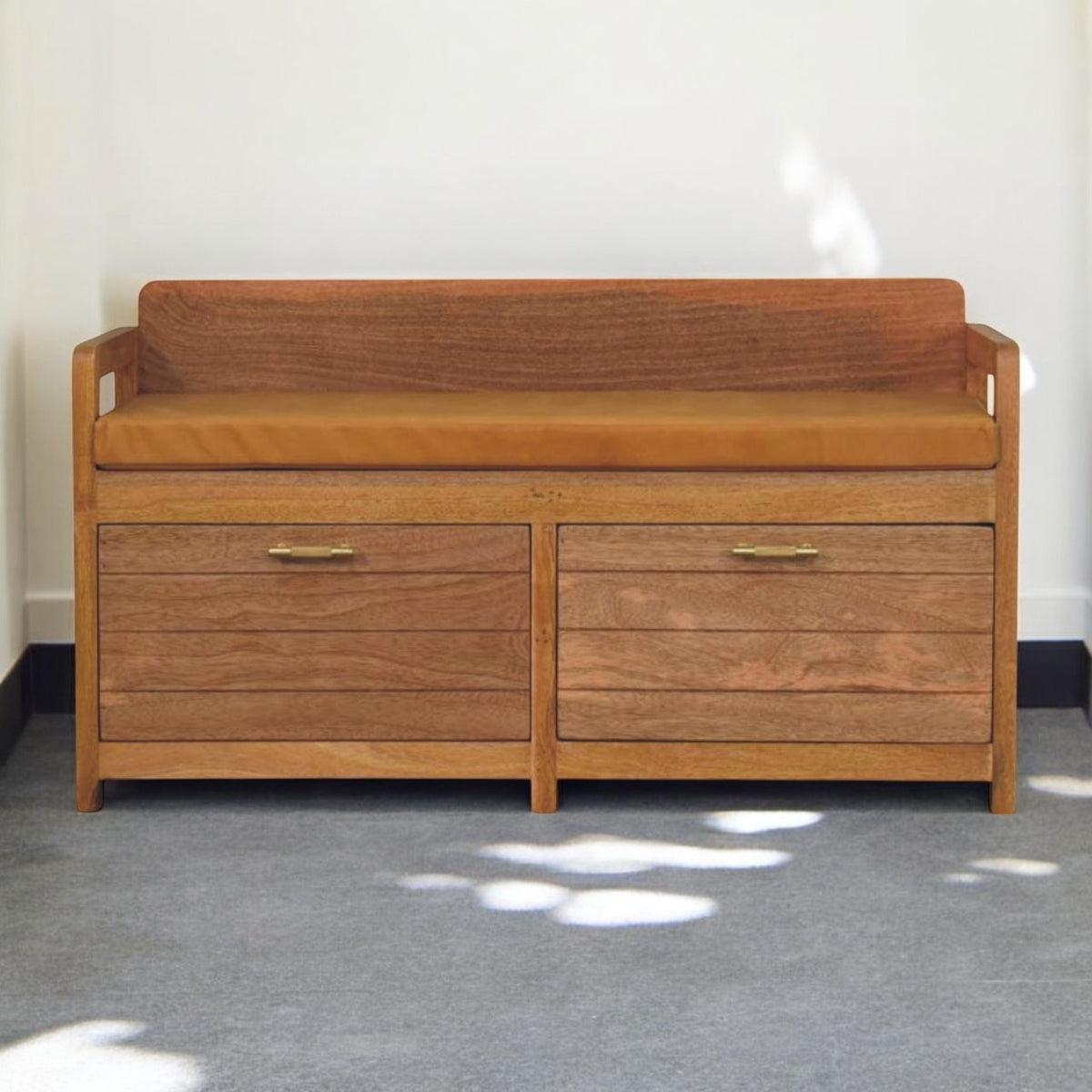 Oxford Oak-ish 2 Drawer Storage Bench