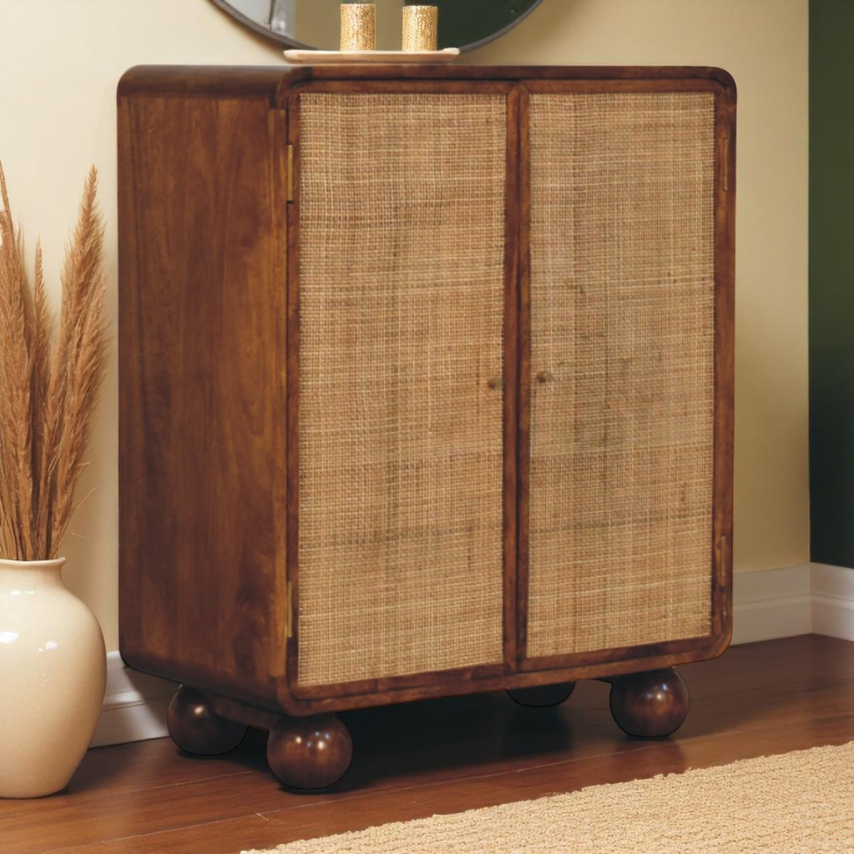 Larissa 2 Door Chestnut Cabinet