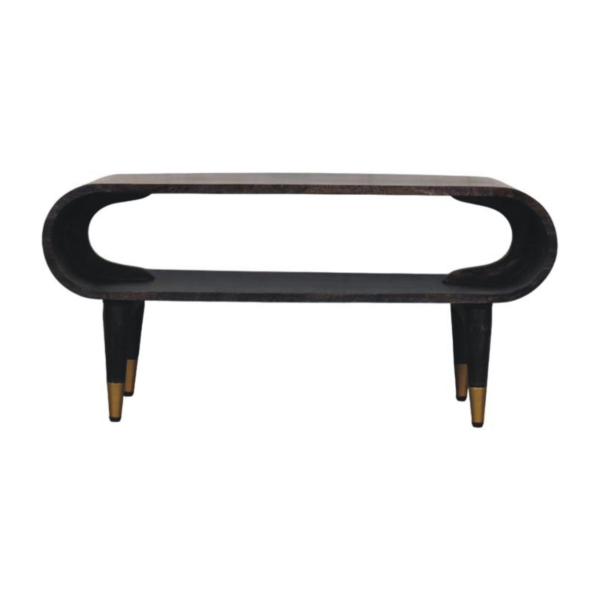 Curved Edge Media with Brass Accents