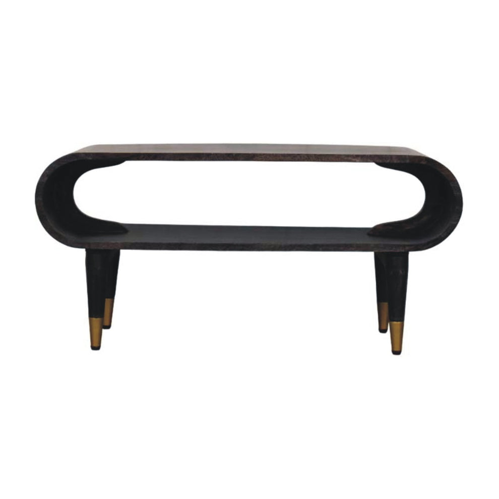 Curved Edge Media with Brass Accents
