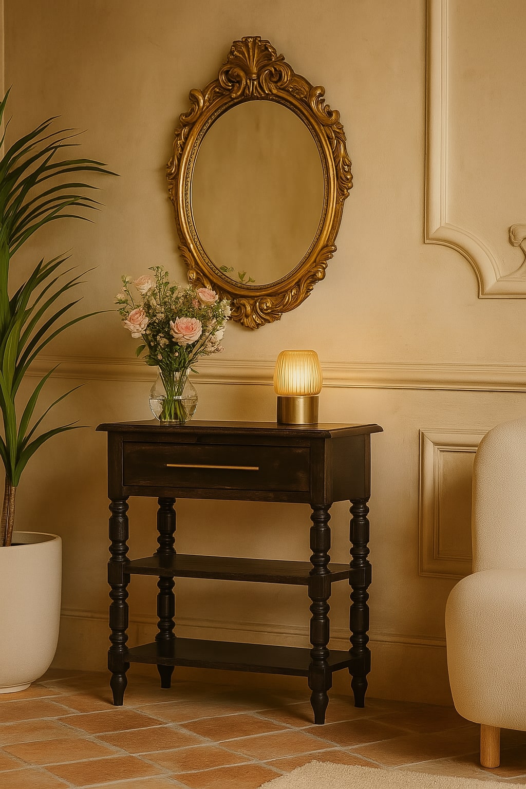 Heritage Turned-Leg Side Table