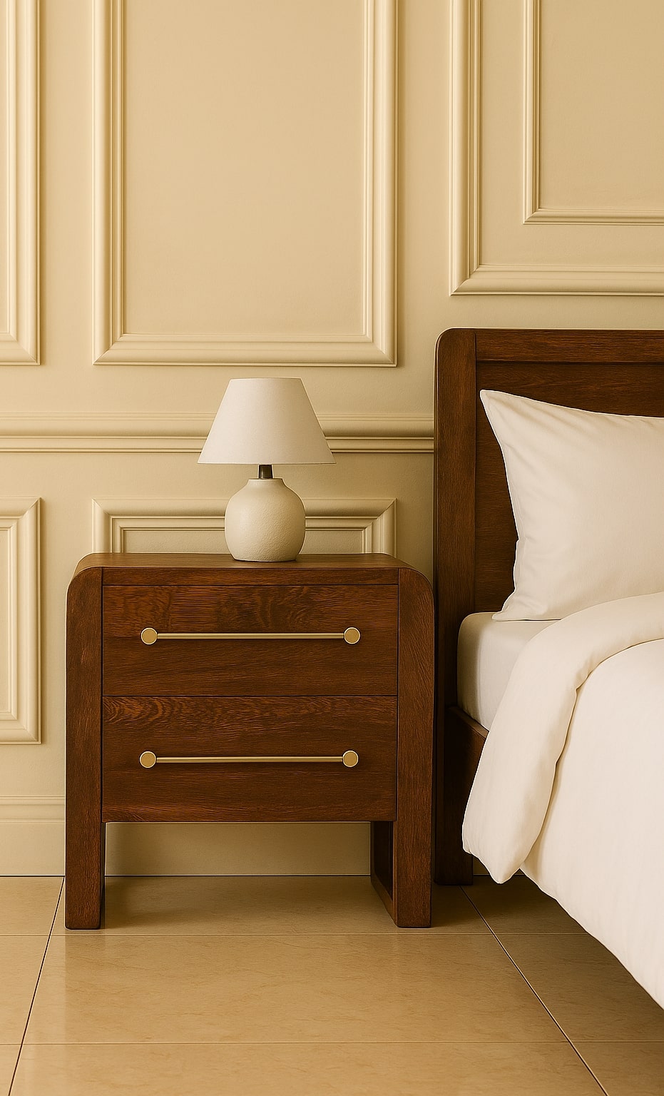 Aurelio Smoked Oak Bedside Table