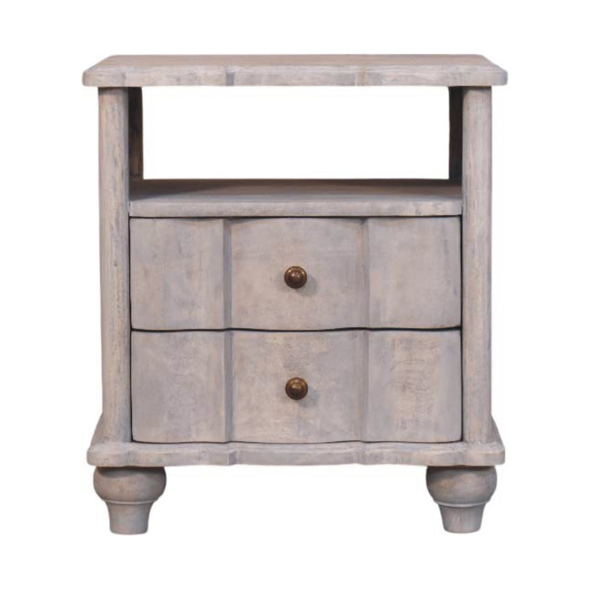 Lume Washed Open-Shelf Bedside