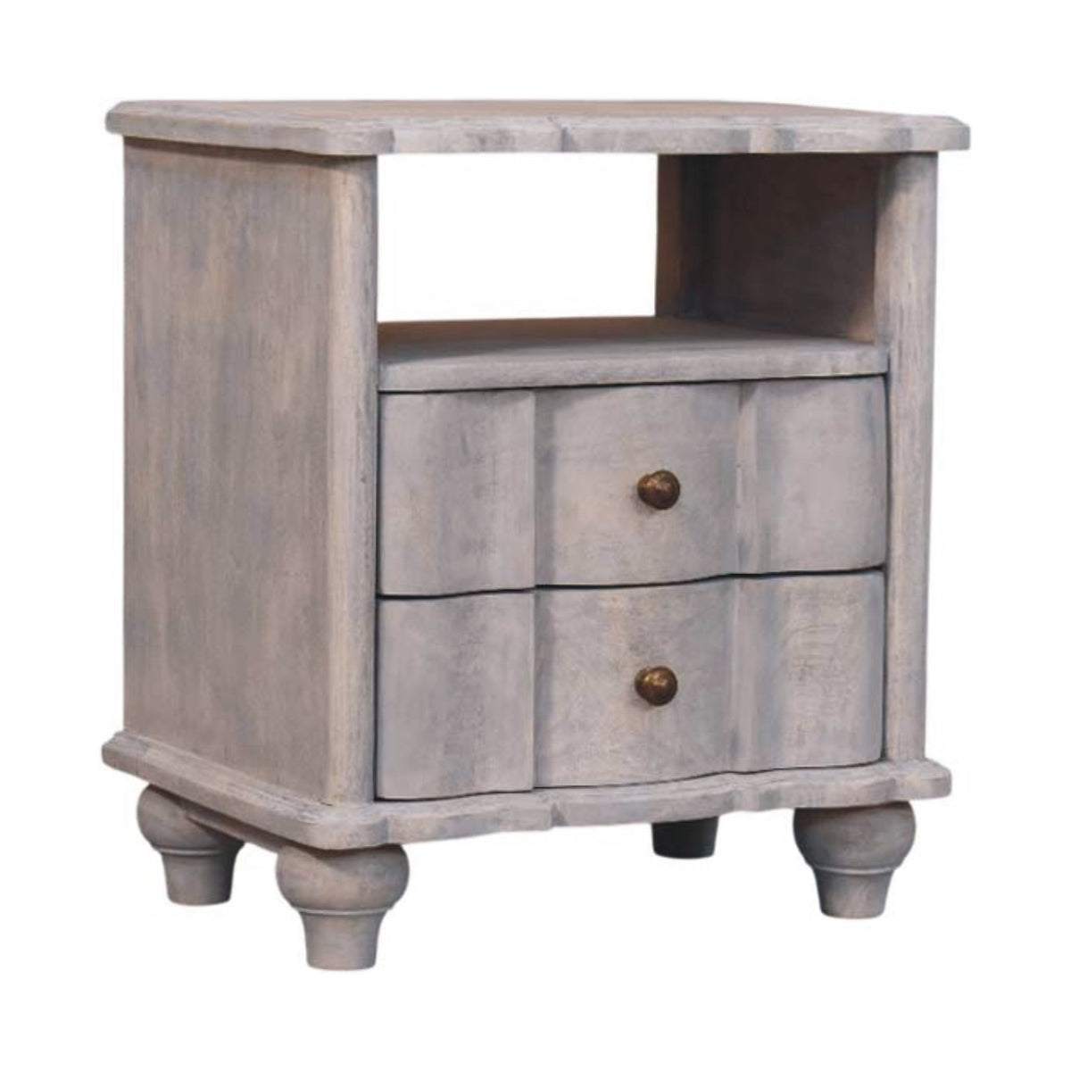 Lume Washed Open-Shelf Bedside