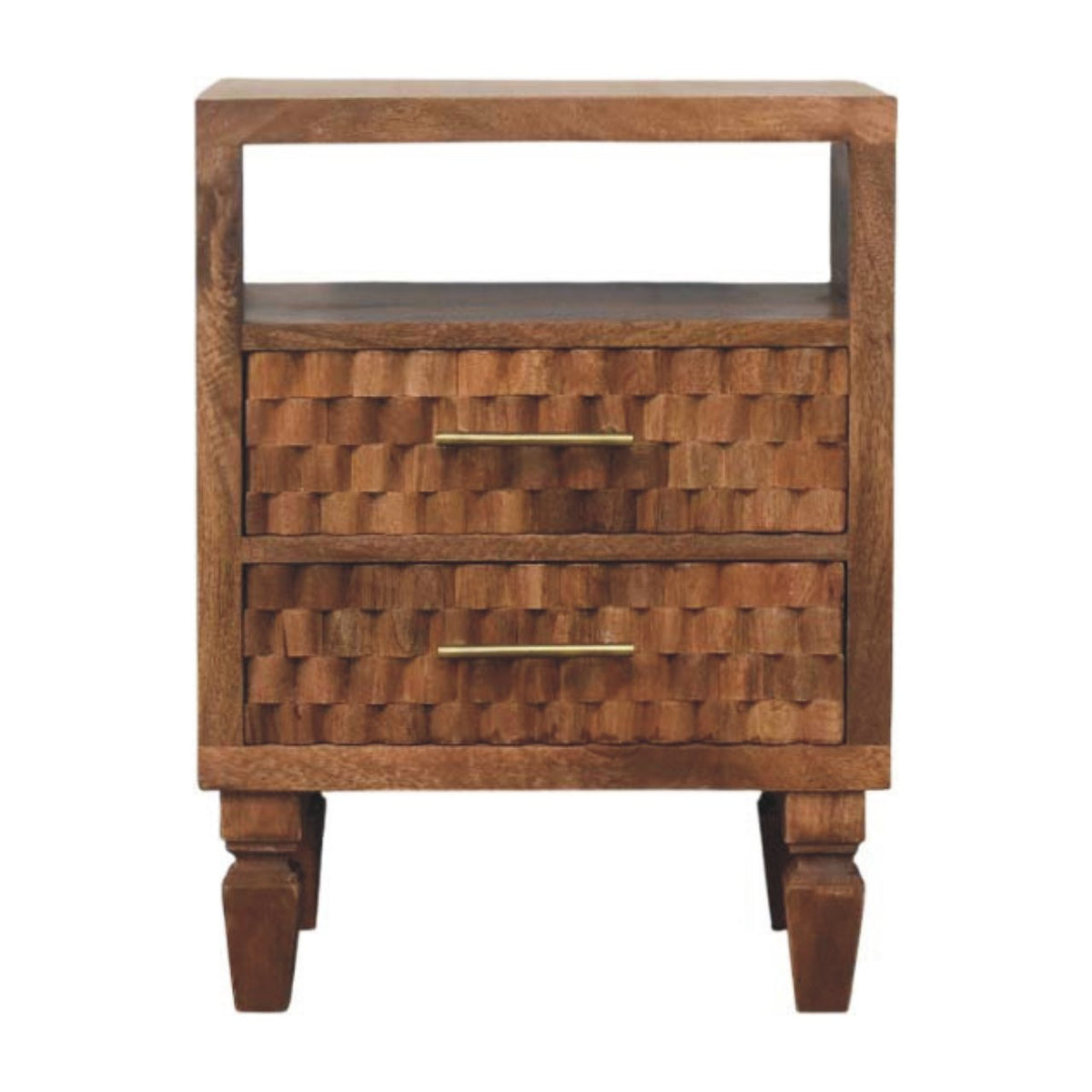 Cadiz Carved Open-Shelf Bedside