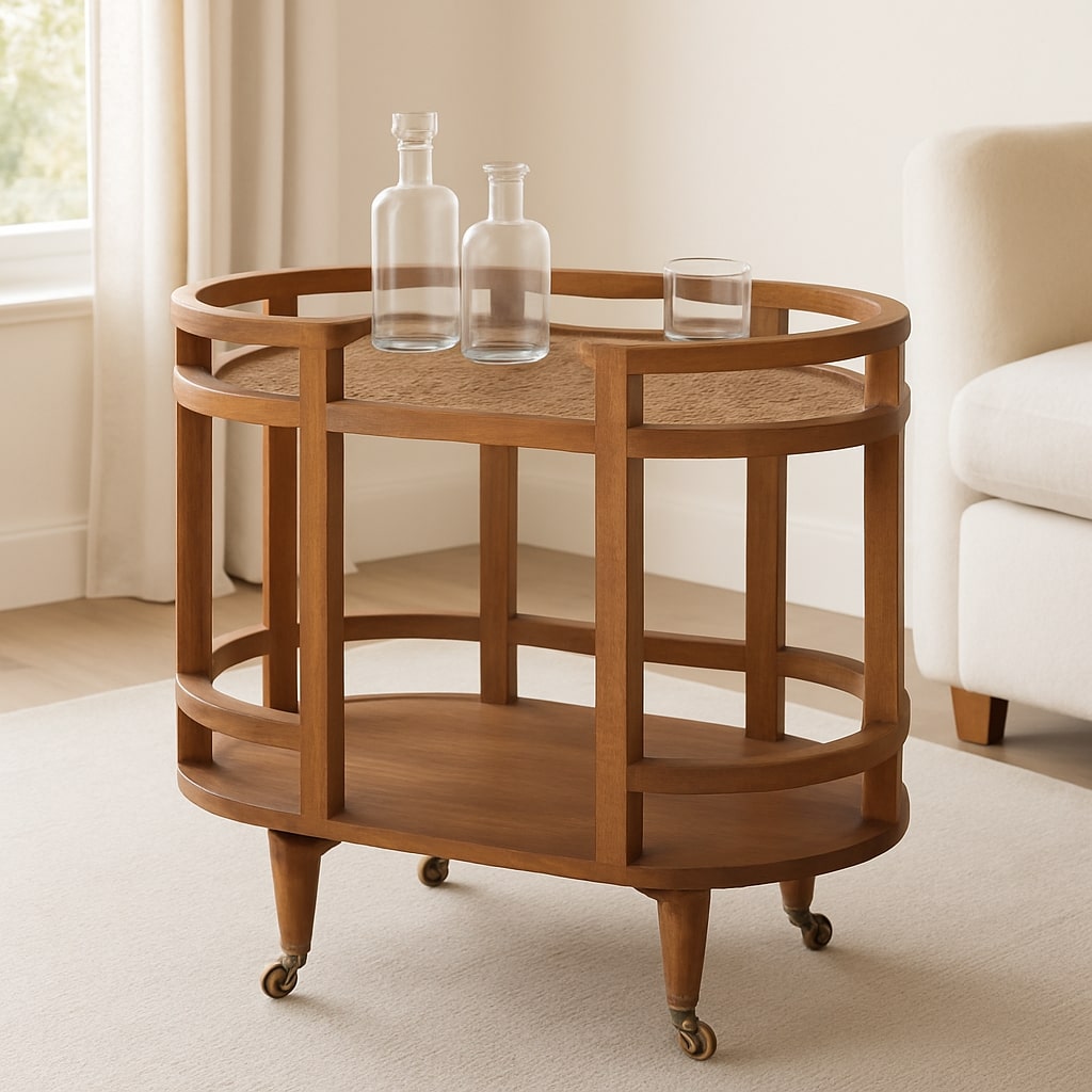 Saffron Rattan Butler Table