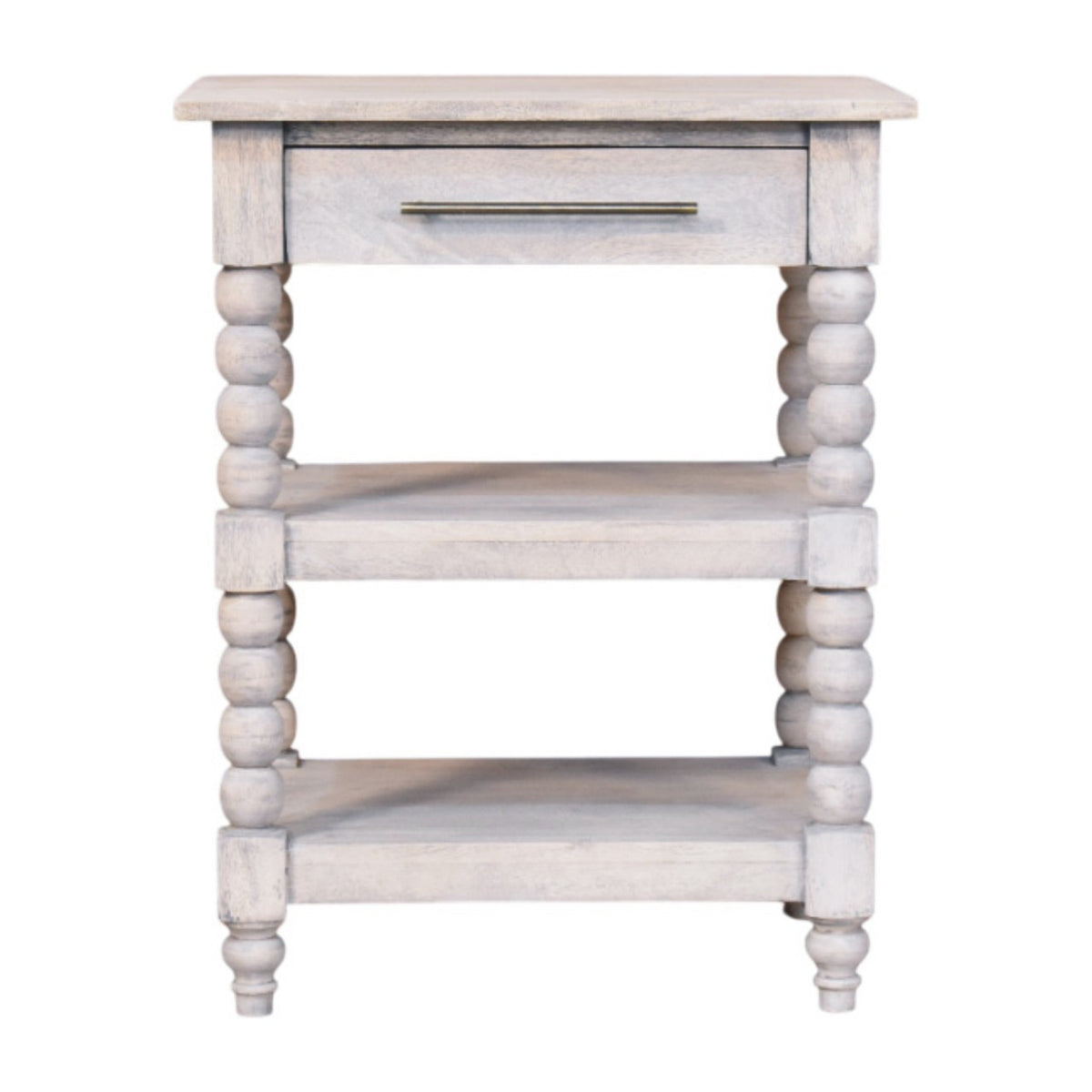 Spindle Acid Wash Side Table