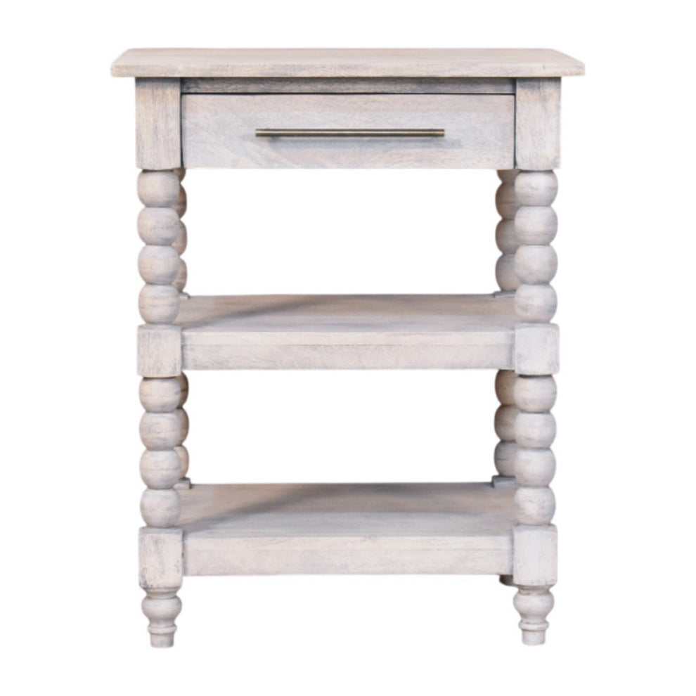 Spindle Acid Wash Side Table