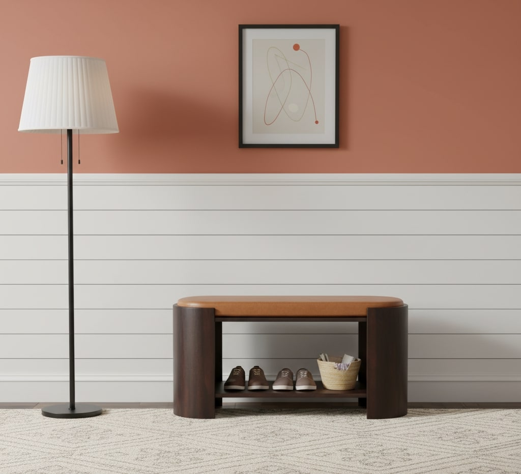Valencia Leather Shoe Bench