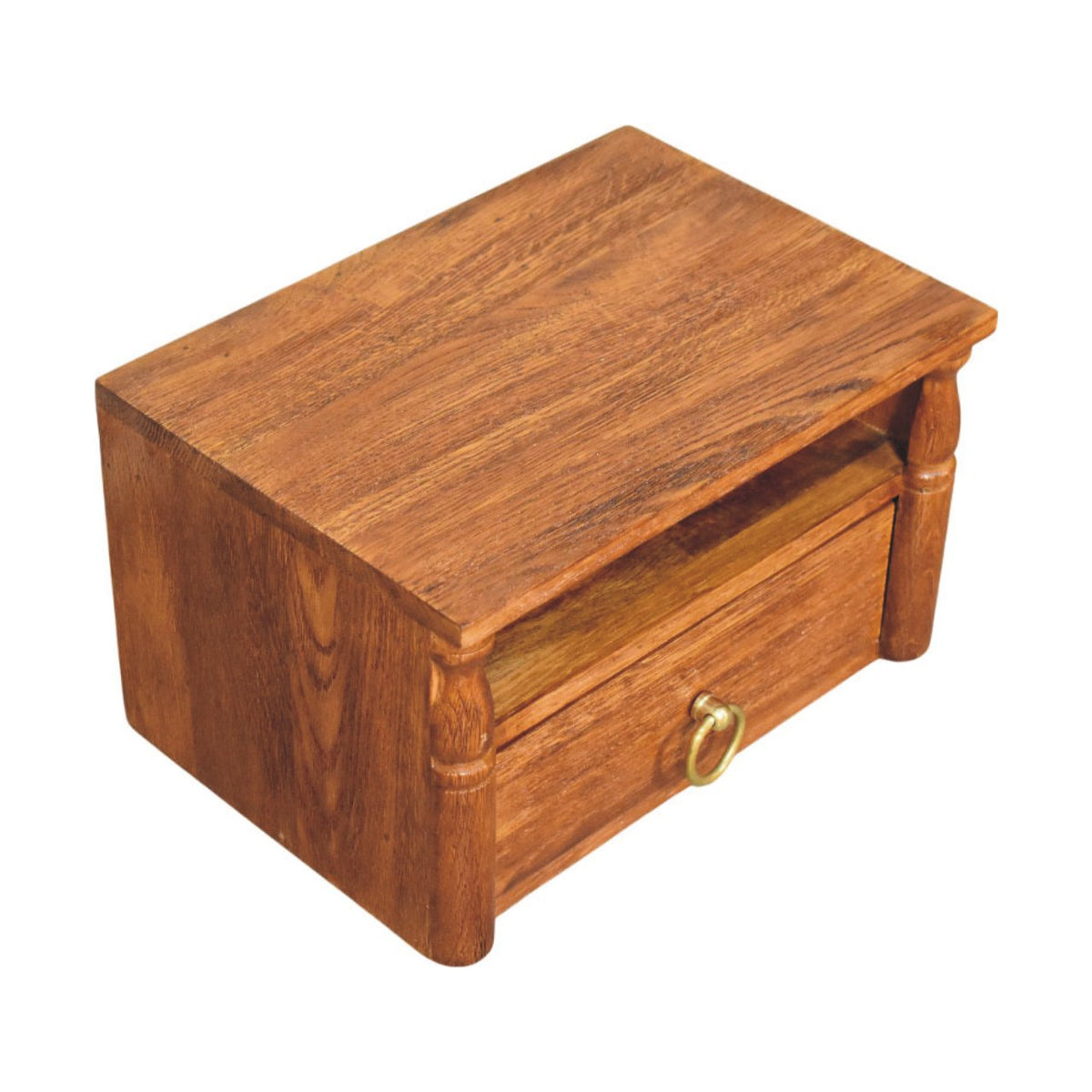 Turned Pillar Wall Nightstand