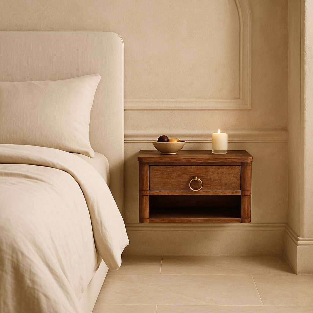 Turned Pillar Wall Nightstand