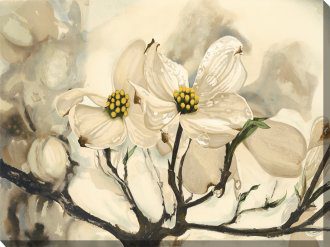 Dogwood Watercolor Outdoor Canvas Wall Art