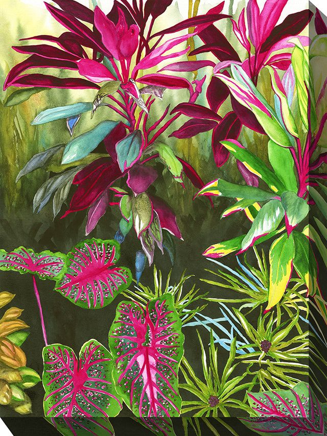 Bright Botanicals Outdoor Canvas Wall Art
