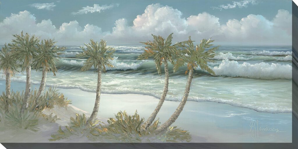 Swaying Palms Outdoor Canvas Wall Art
