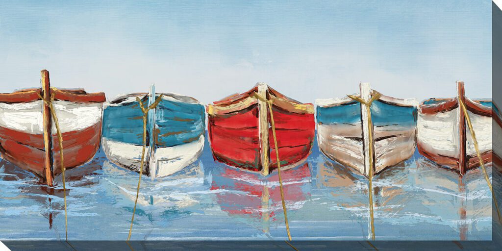 All In A Row Outdoor Canvas Wall Art