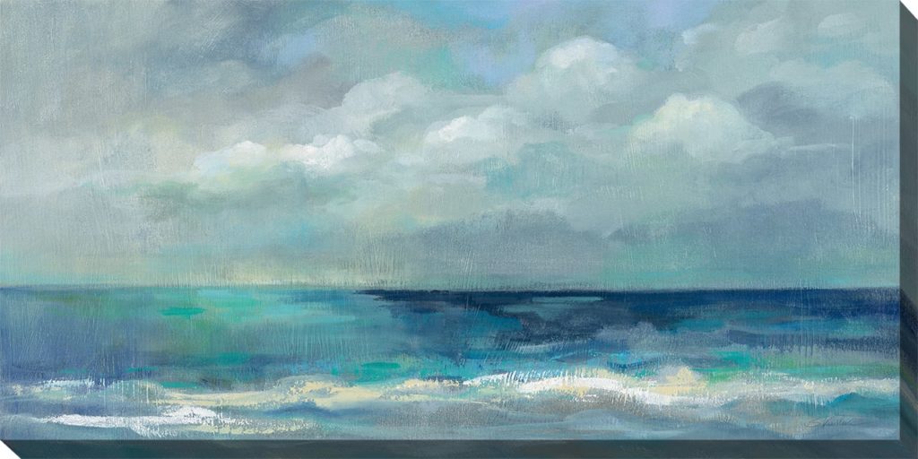 Blue On Blue Outdoor Canvas Wall Art