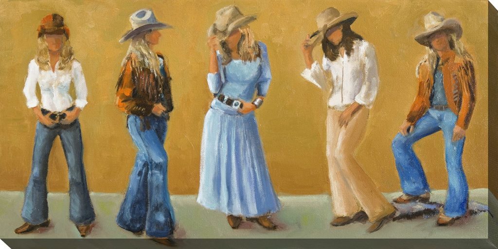 Cowgirls Outdoor Canvas Wall Art