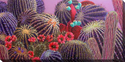 Evening Cactus Outdoor Canvas Wall Art