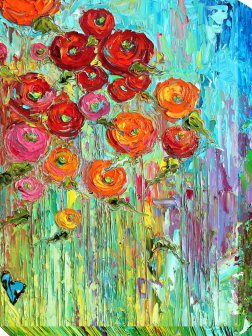 Poppies 6 Outdoor Canvas Wall Art