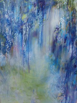 Rhapsody In Blue Outdoor Canvas Wall Art